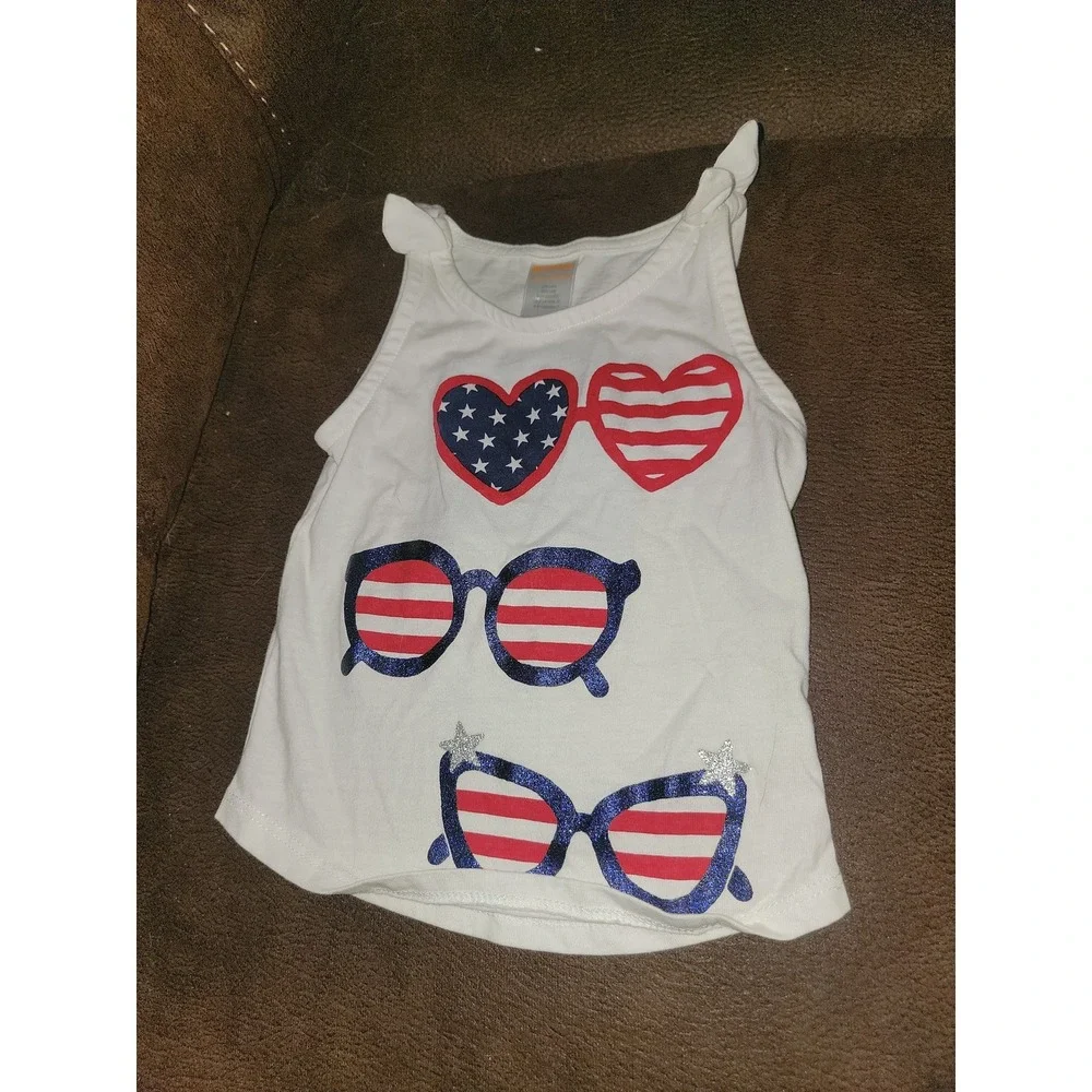 Gymboree outlet 4th of july sunglasses top‎ and skirt size 18 24 months